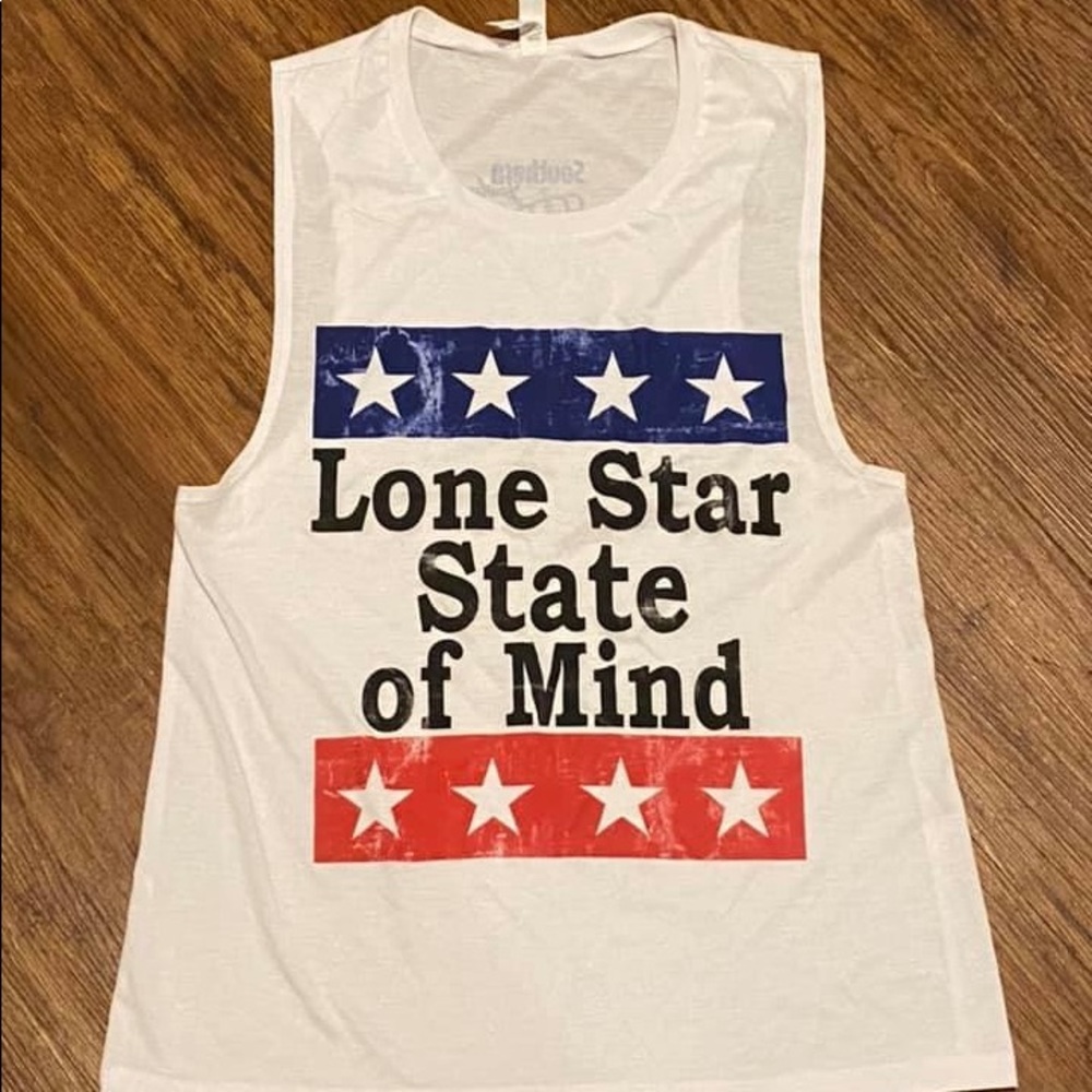 never worn,Southern Jewlz Lone Star State tank -L